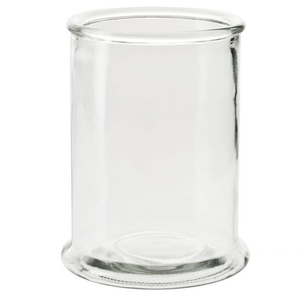 Glasvase Blumenvase verstärkter Rand Zylinderform Glas klar 1 Stk Ø 12x17 cm