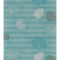 Weichschaum-Bodenbelag NOVA TEX Läufer Blatt Muster blau 140 cm