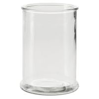 Glasvase Blumenvase verstärkter Rand Zylinderform Glas klar 1 Stk Ø 9,5x14 cm