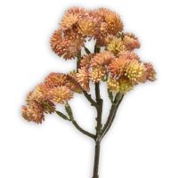 Fetthenne Kunstblume Zweig Kunstpflanze Dekopflanze 1 Stk - 30 cm - lachs