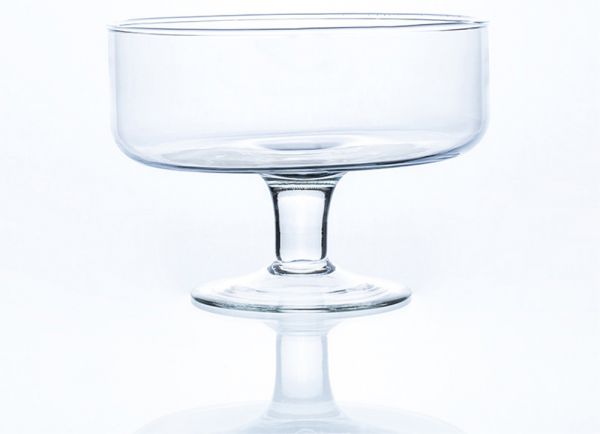 Blumenschale Dekoschale Dekoglas Glas Schale mit Standfuß 1 Stk - Ø 18x14 cm