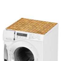 Waschmaschinenauflage Waschmaschine Abdeckung Rattan braun zuschneidbar