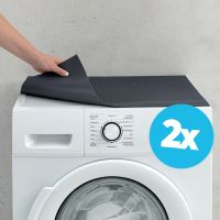 Waschmaschinenauflagen 2er Set Waschmaschine Abdeckung zuschneidbar schwarz