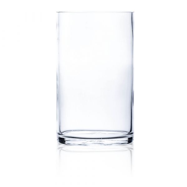 Zylinderförmige Glasvase Glas Vase Cold-Cut Dekoglas klar 1 Stk. Ø12x20 cm