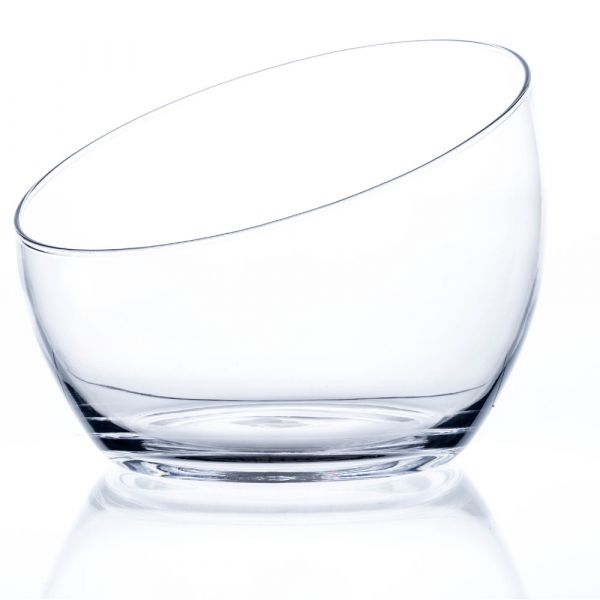 Glasschale Dekoschale Schale Tischdeko Glas oval geschnitten 1 Stk - Ø 28 cm