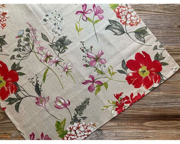 Mitteldecke Tischdecke Textil ERIKA Blumenmuster bunt 68x68 cm Landhaus 1 Stk