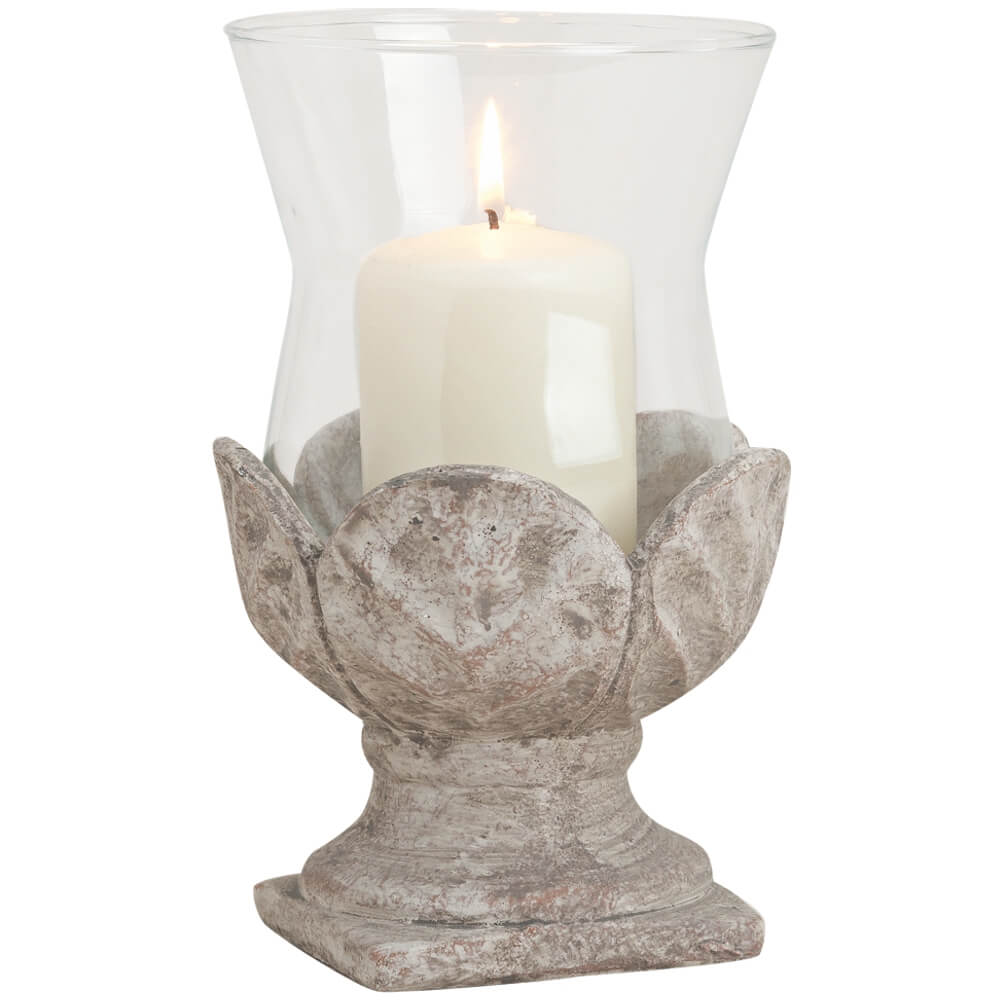 ❀ 2 x Große Kerze Deko-Glas mit Deckel Windlicht Blumen Grün 15cm Blüten #68 