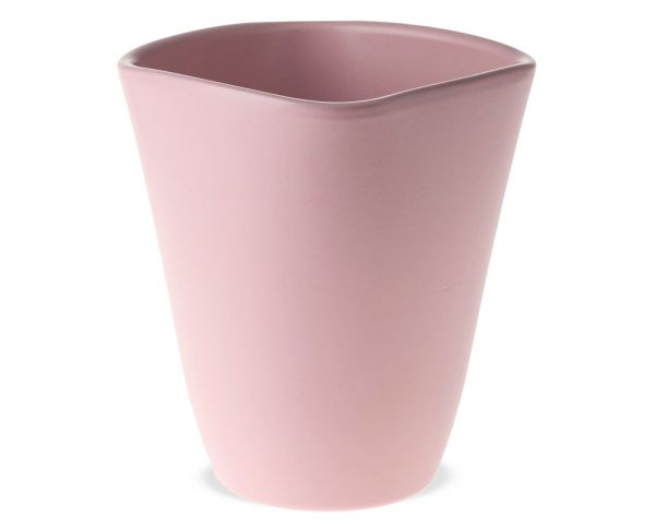 Orchideentopf viereckig Blumentopf Keramiksteg matt Keramik rosa Ø 9,5x13 cm