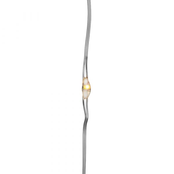 LED-Drahtbüschel silber formbar transparent IP44 5 m Zuleitung Außentrafo 75cm