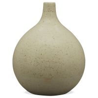 Vase Tonvase schmale Öffnung Ton rund rustikal Deko grau - 1 Stk Ø 15x21 cm