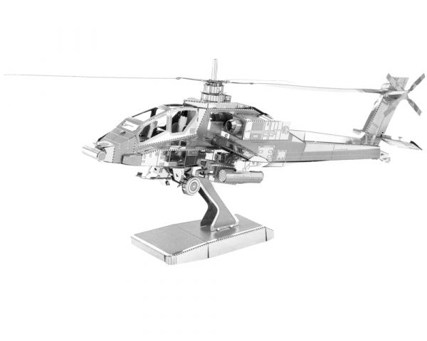 3D Metall Steckbausatz AH-64 Apache Helikopter Hubschrauber 12 cm ab 14 Jahre