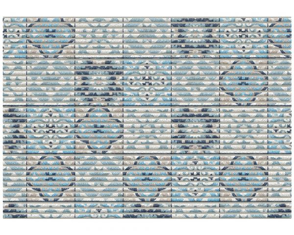 Motivmatte NOVA SKY Badmatte ANTIK waschbar Polyester blau 1 Stk 48x80 cm
