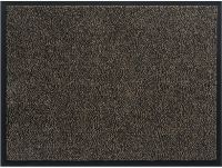Fußmatte Schmutzfangmatte mit Rand Indoor Uni meliert 40x60 cm - Braun
