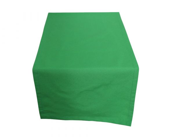 Tischläufer INGRID Mitteldecke einfarbig uni 50x150 cm grasgrün