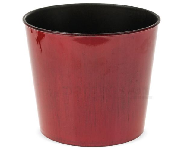 Übertöpfe Kunststoff Pflanzgefäße Antik-Look einfarbig rot – 3 Größen