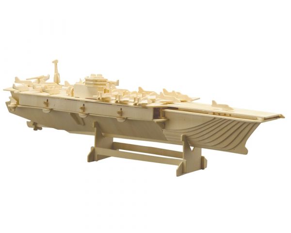 Flugzeugträger 3D Holz Steckbausatz Bausatz / Kinder Bastelset ab 10 Jahren