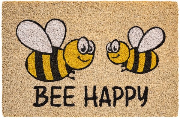Fußmatte Kokosmatte Indoor bedruckt Bienen & Bee Happy 1 Stk - 40x60 cm