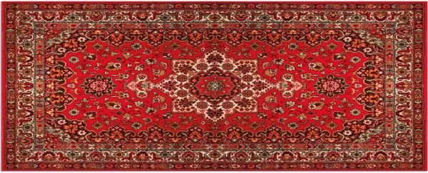 Teppichläufer Küchenläufer Teppich Ornamente Perser Vintage rot waschbar 60x150 cm