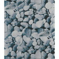 Weichschaum-Bodenbelag NOVA TEX Läufer Stein Muster blau 100 cm