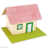 Blockhaus mit Dachkonstruktion Holz Bausatz Kinder Werkset - ab 10 Jahren