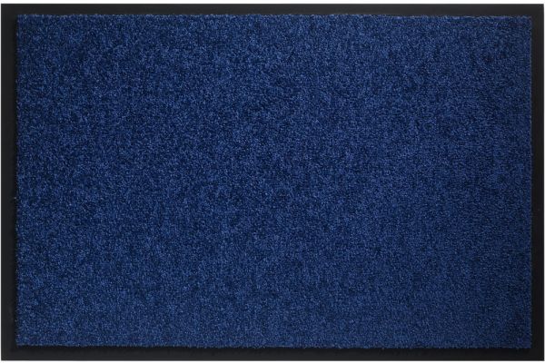 Fußmatte Schmutzfangmatte & Rand Indoor waschbar uni B2 60x80 cm - Blau