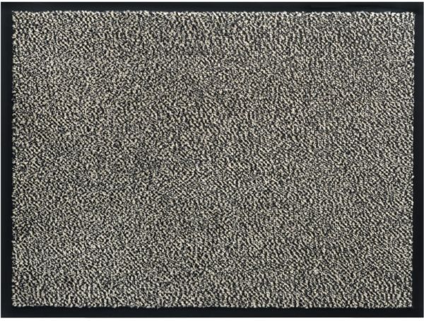 Fußmatte Schmutzfangmatte mit Rand Indoor Uni meliert 40x60 cm - Beige
