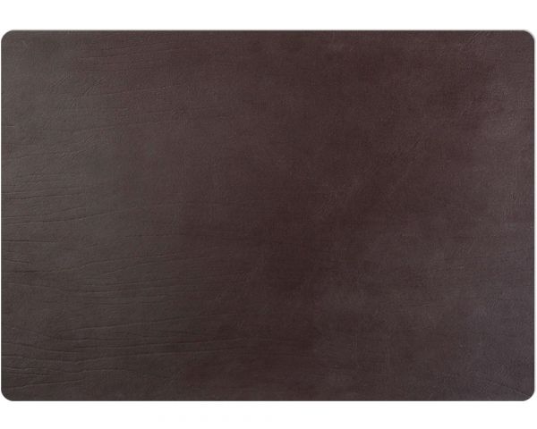 Leder Tischset Platzset LUXURY dunkelbraun / schwarz zweiseitig 43x30 cm