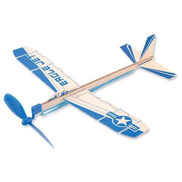 Flugzeug Flieger mit Gummimotor 29 cm Bausatz Kinder Werkset Bastelset ab 8 Jahren