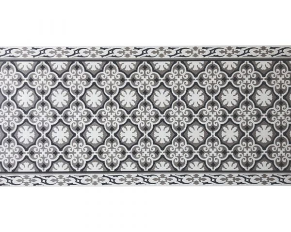Läufer SOFT VINTAGE Bodenbelag Antik Muster Polyester grau weiß 1 Stk 65x100 cm