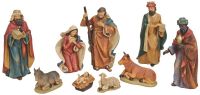 Krippenfiguren 9-tlg Weihnachtskrippen Figuren Set Jesus Josef & Maria 4-19 cm