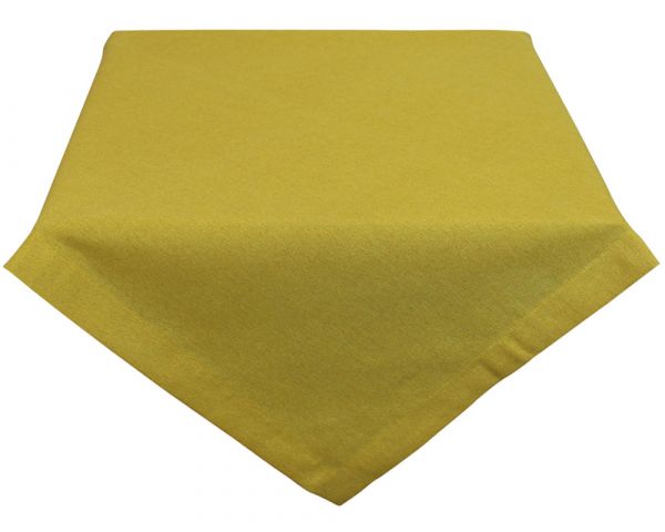 Tischdecke JANIN einfarbig Mitteldecke uni curry gelb 110x110 cm