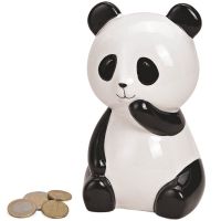 Spardose Panda Bär / Pandabär Sparbüchse Keramik Sparschwein 10x10x15 cm