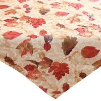Tischdecke Blätter Herbst gedruckt buntes Herbstlaub Polyester 1 Stk 110x110 cm
