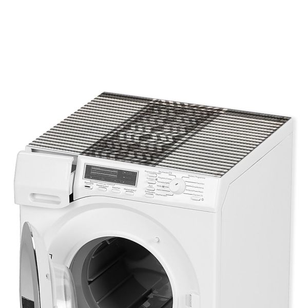 Waschmaschinenauflage Waschmaschine Abdeckung zuschneidbar Wellen grau