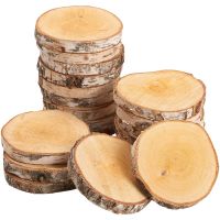 Baumscheiben 20 Stk. Holzscheiben zum Basteln Dekorieren 12 - 14 cm