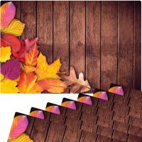 Tischsets Platzsets MOTIV abwaschbar buntes Herbstlaub Blätter Holz bunt 8er