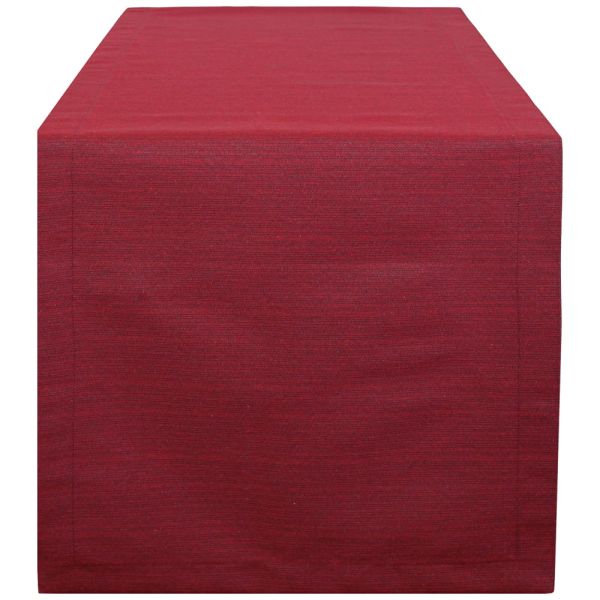 Tischläufer LEONIE einfarbig Mitteldecke rot Polyester Baumwolle 40x100 cm