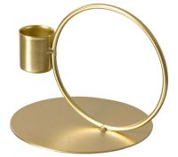Kerzenhalter Ring Kerzenleuchter Wohndeko selbstgestalten Metall Ø 9 cm gold
