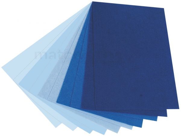 Bastel Filz 10er Set 4 Farbtöne - 5-farbig sort – 20x30 cm – 1,5 mm stark