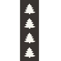Tischläufer ORLANDO Weihnachten Tannenbäume Polyester 1 Stk 40x160 cm anthrazit