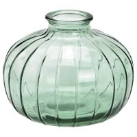 Vase Blumenvase Pflanzgefäß Blumengefäß Glasvase grün Glas 12x7 cm