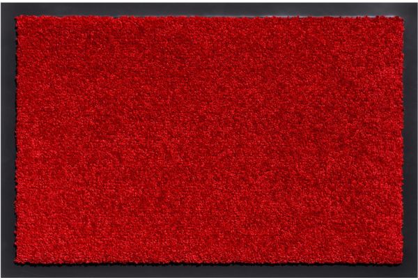 Schmutzfangmatte schmutzabsorbierend Fußmatte Uni einfarbig 120x180 cm - Rot