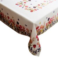 Tischtuch Tischdecke farbenfrohe Tulpen Druck bunt Tischwäsche 130x170 cm