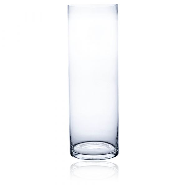Zylinderförmige Glasvase Glas Vase Cold-Cut Dekoglas klar 1 Stk. Ø25x75 cm