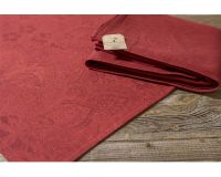 Tischdecke Tischtuch Textil EDDA floralem Webmuster rot 147x180 cm Landhaus 1 Stk