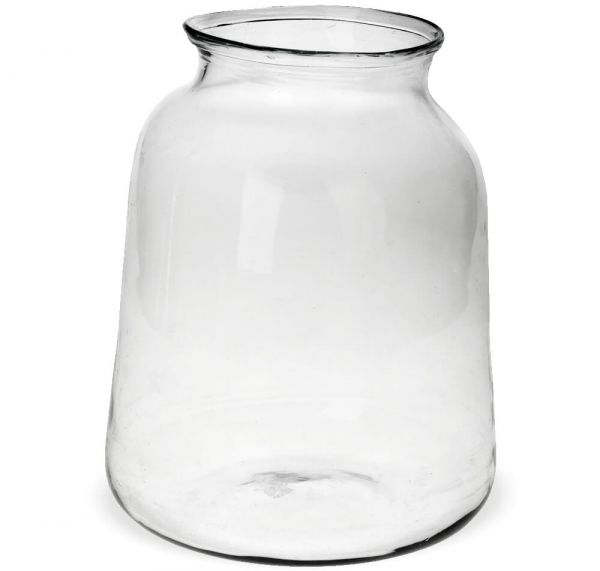 Vasen Glas Glasvasen Recyclingglas Blumenvasen Unikate 1 Stk – Ø 24x23 cm