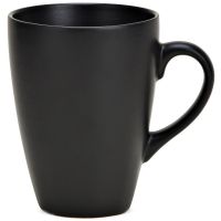 Kaffeebecher Becher Tasse Steingut Kaffeetasse schwarz uni 1 Stk B-WARE 11 cm