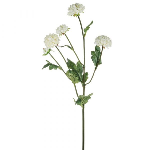 Mini Chrysantheme künstlich Deko Blume Kunstblume Herbst Blüte 1 Stk - weiß