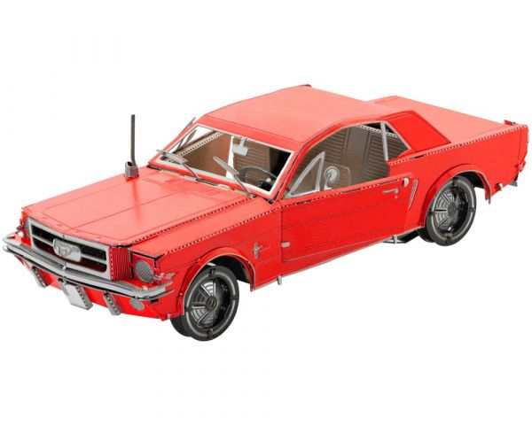 3D Metall Steckbausatz Ford 1965 Mustang Coupe rot Auto Bausatz 8,9 cm