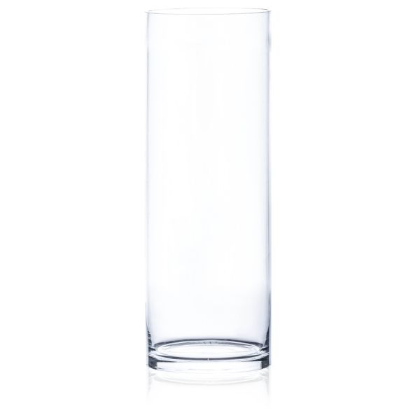 Zylinderförmige Glasvase Glas Vase Cold-Cut Dekoglas klar 1 Stk. Ø15x40 cm